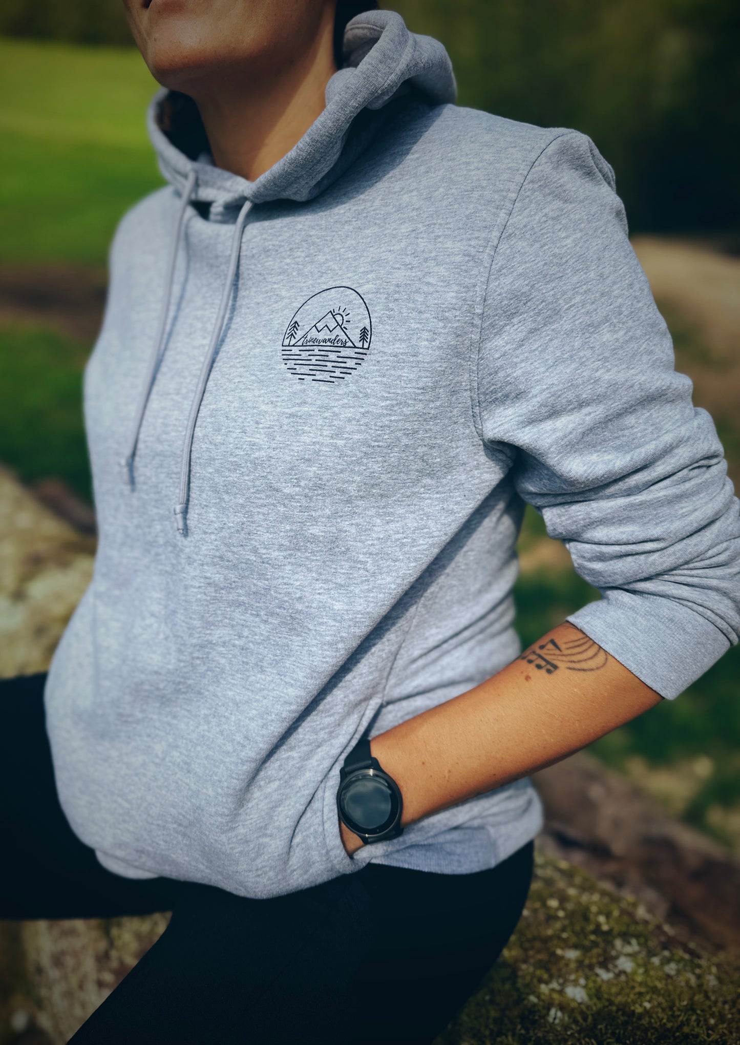 BerlinLove  - Unisex Organic🌱 Hoodie hellgrau